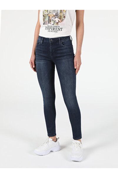 Colin's Super Slim Fit Orta Bel Dar Paça Kadın Koyu İndigo Jean Pantolon