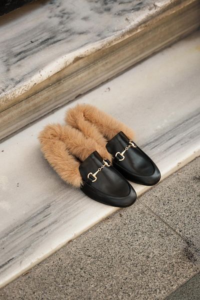 diclepolat Balerini de damă Linda Black Skin Furry