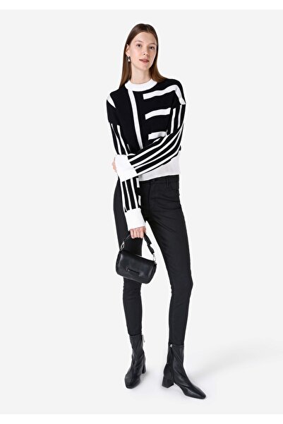 Colin's Regular Fit Yuvarlak Yaka Kadın Siyah Kazak