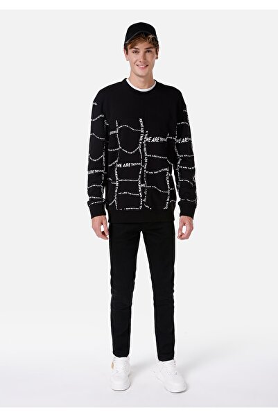 Colin's Comfort Fit Erkek Siyah Sweatshirt
