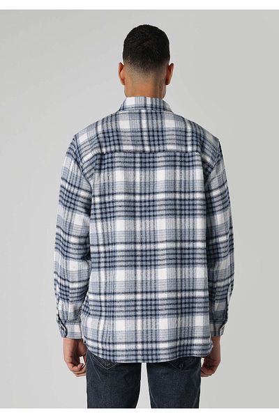 Colin's Blue Plaid Long Sleeve Men's Shirt - Regular Fit, Pocket Cl 1061679