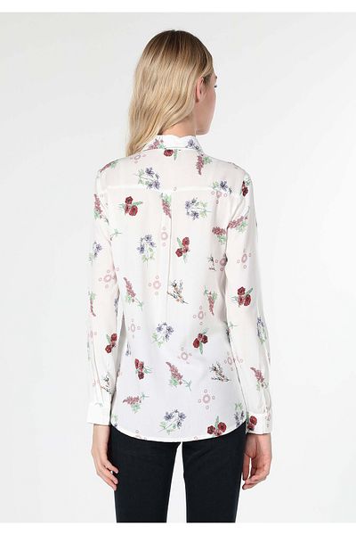Colin's Slim Fit Shirt Neck Printed Women's Multicolor Long Sleeve Shirt