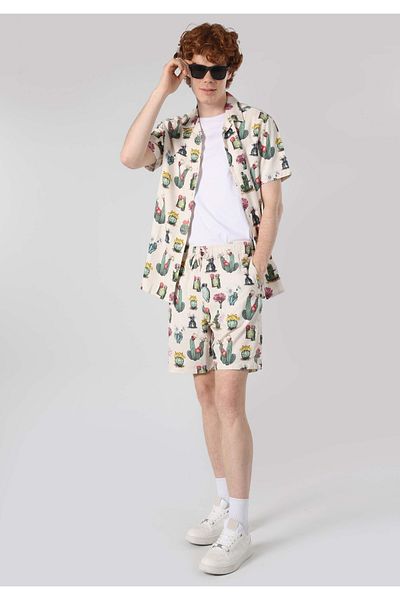 Colin's Regular Fit Mid Waist Printed Men's Multicolor Shorts
