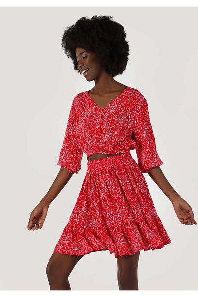 Colin's U.Sleeve Red Women's Blouse