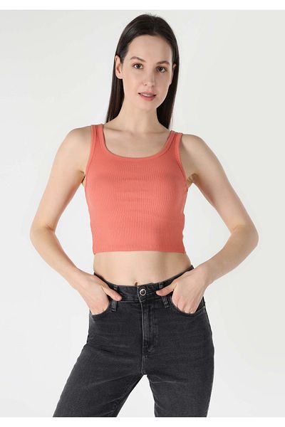 Colin's Slim Fit Women's Orange Tank Top