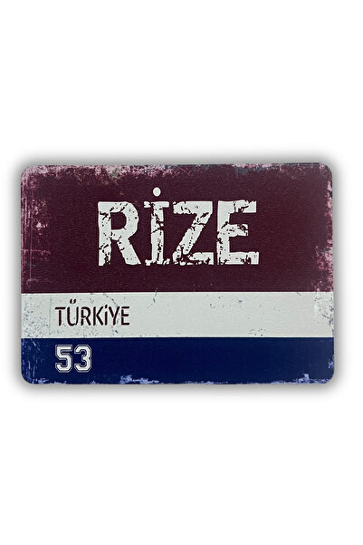 ERİSTAKI RİZE Yazılı Retro Ahşap Türkiye Şehir Magneti-Buzdolabı Süsü-Hediyel...