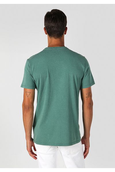Colin's Regular Fit Round Neck Printed Men's Green Short Sleeve T-Shirt