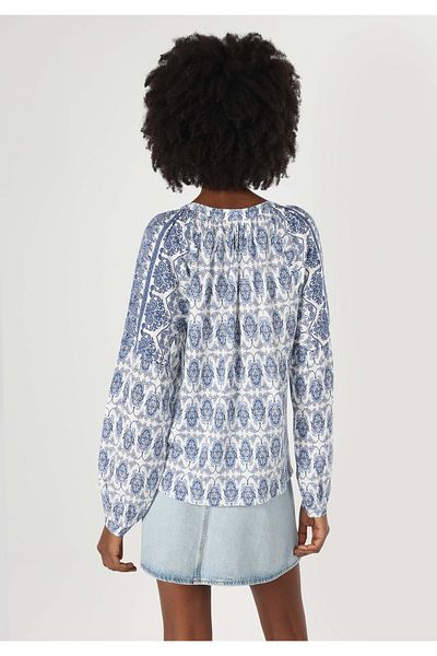 Colin's Regular Fit V-Neck Women's Blue Long Sleeve Shirt