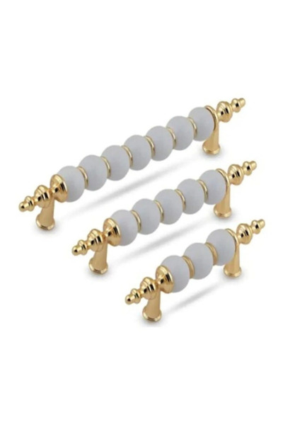 Mozide Polymer Bead Cabinet Drawer Handles (224 mm)22.4 cm Gold Beads-2 Pieces