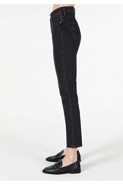 Colin's Slim Fit Orta Bel Düz Paça Kadın Siyah Jean Pantolon