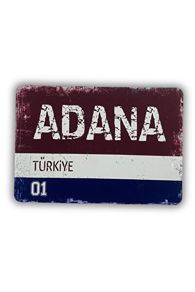 ERİSTAKI ADANA Yazılı Retro Ahşap Türkiye Şehir Magneti-Buzdolabı Süsü-Hediye...