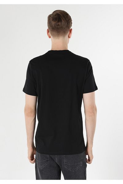 Colin's Regular Fit Round Neck Plain Men's Black Short Sleeve T-Shirt