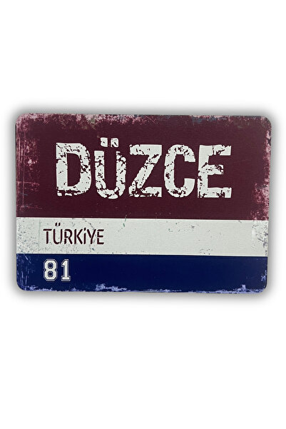 ERİSTAKI DÜZCE Yazılı Retro Ahşap Türkiye Şehir Magneti-Buzdolabı Süsü-Hediye...