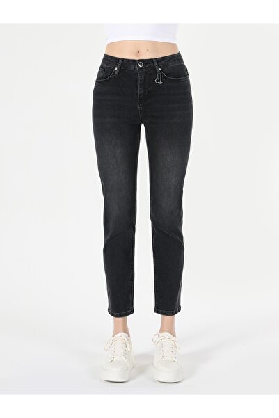 Colin's Сlim Fit Середня талія Прямий крій Жіночі чорні джинси