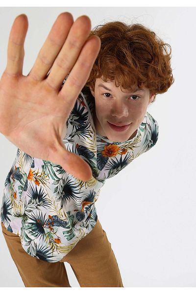 Colin's Regular Fit Round Neck Printed Men's Multicolor Short Sleeve T-Shirt