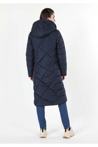 Colin's Regular Fit Hooded Zippered Lined Women's Navy Blue Coat