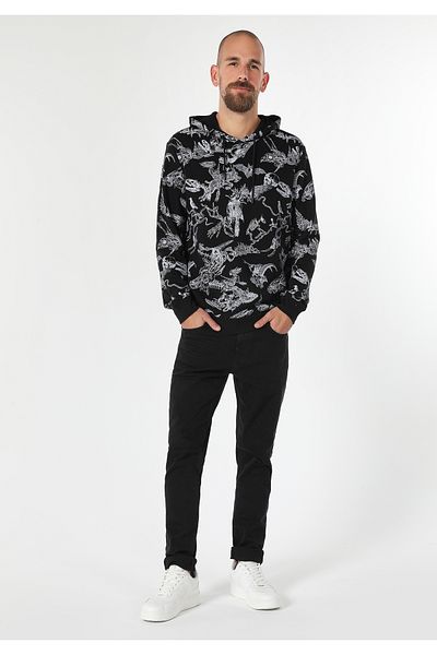 Colin's Regular Fit Men's Black Sweatshirt