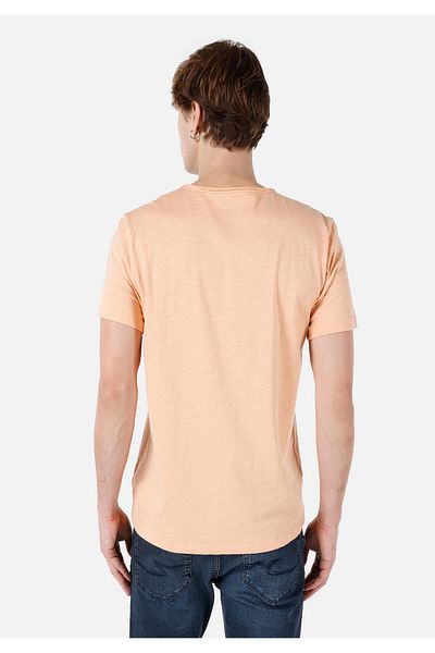 Colin's Regular Fit Round Neck Plain Men's Orange Short Sleeve T-Shirt