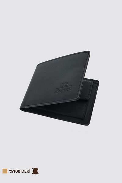D'S Damat Ds Groom Genuine Crazy Leather Wallet with Black Box and Coin Compartment