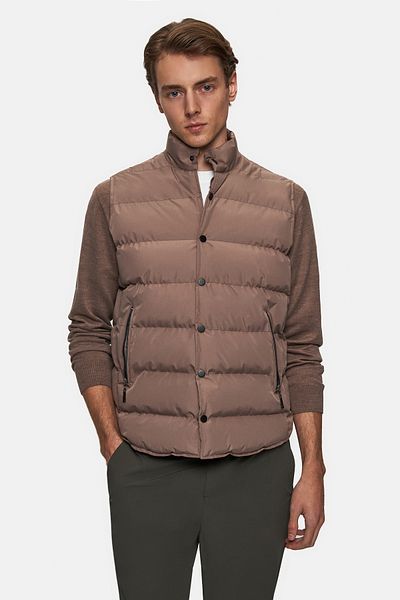 Twn Slim Fit Mink Plain Vest Coat