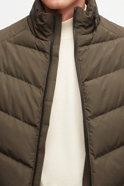 Twn KHaki Slim Fit Hooded FibeR Filled WindpRoof Jacket