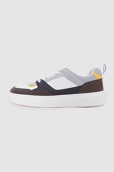 Twn White Thick White Sole Lace-Up Sneaker Shoes