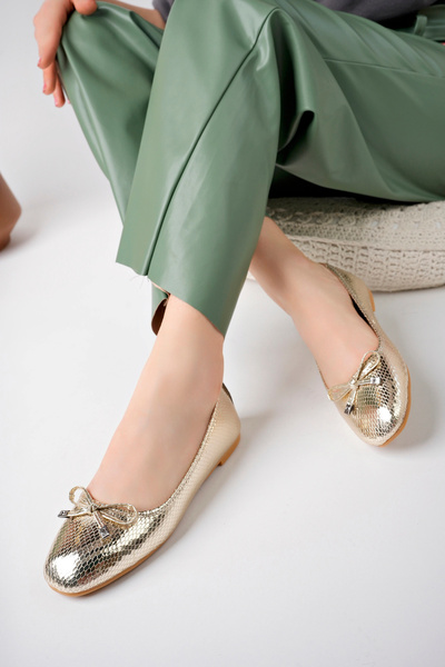 diya shoes Hana Trend Fiyonklu Kadın Babet