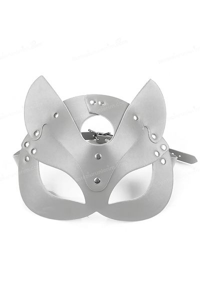 Sofya Passion Fancy Leather Mask with Ears, Leather Look, Role Play Costume Accessory