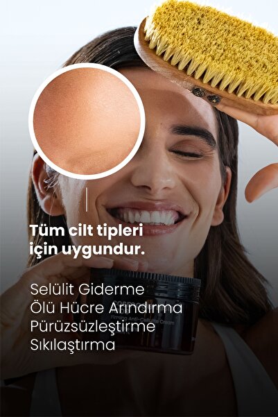 Cosmogenesis Labs Selülit Karşıtı %100 Doğal Kaktüs Kılı Fırça - Ölü Deri Temizleyici Arındırıcı Vegan Ve Hayvan Dostu