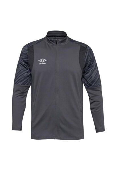 UMBRO TC-0211 Plus Camp Jacket Hooded Sweat Φούτερ Ανδρικό Μπουφάν ΓΚΡΙ