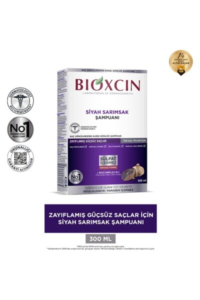 Bioxcin Black Garlic Shampoo 300Ml