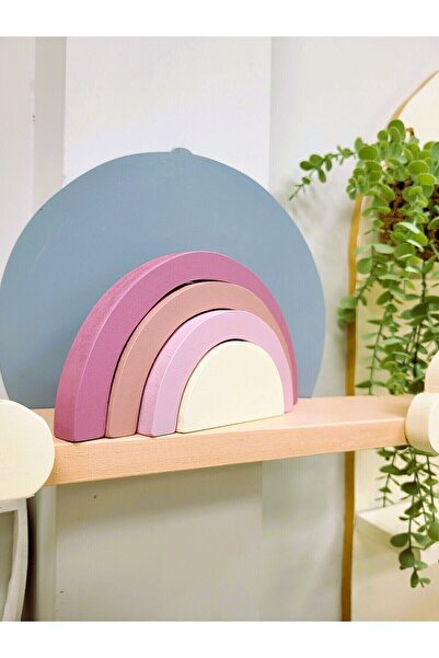 tinyminywoods Waldorf gökkuşağı ahşap oyuncak dekor Montessori el yapımı eğlenceli oyuncak