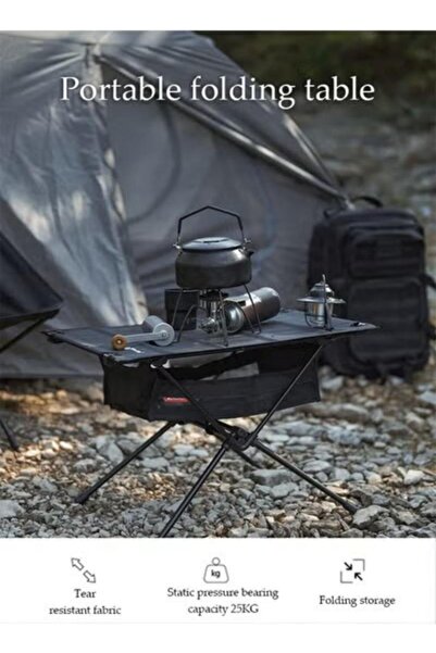 Generic Foldable Camping Table With Storage Bag, Aluminium Alloy, Suitable For Outdoor Fishing60x40x39.5cm