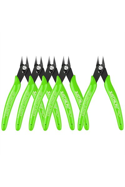 Choice green 5Pcs 170 Wire Cutter DIY Trimmer Diagonal Side Cutting Cable Nippers Red Blue Pliers Hand Mini