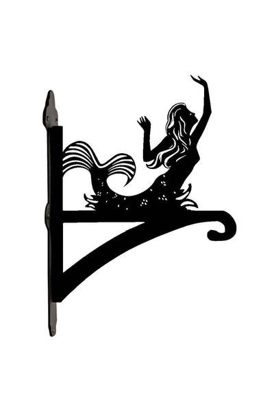 Vennico Denizkızı Figürlü Metal Çiçeklik Askı Demiri