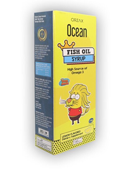 Orzax Ocean Limon Aromalı Balık Yağı Şurup 150 ml