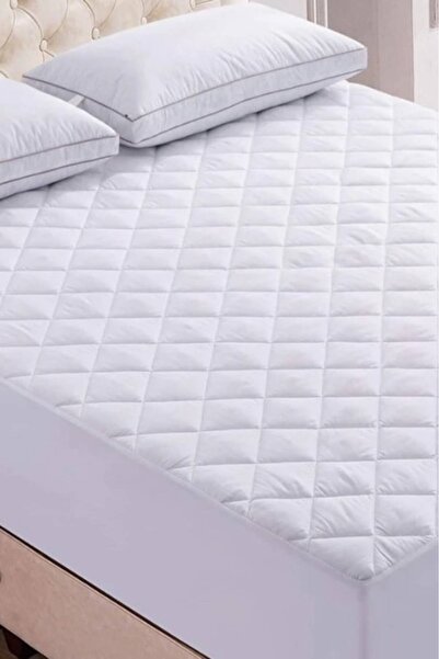 Sinada Kapitone Fitted Dışı Pamuk Içi Yün Dolgu Tek Kişilik Alez Yatak Koruyucu 160x200