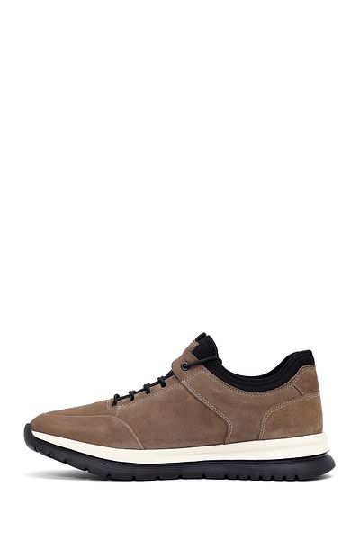 Derimod Men's Mink Lace-Up Nubuck Leather Casual Sneaker 25Wfd6417V3