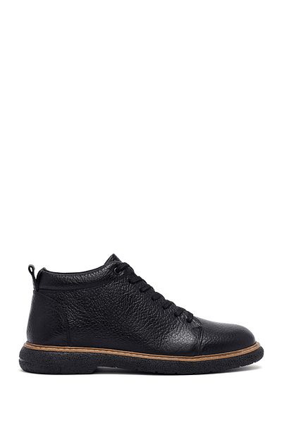 Derimod Men's Black Lace-Up Leather Casual Boots 25Wfd6611Ft