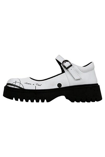 Dogo Women's Vegan Leather White Mary Jane Loafer - Leave a Trail Design