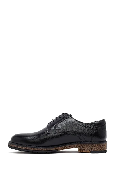 Derimod Men's Black Lace-Up Leather Casual Shoes 25Wfd6716Ft