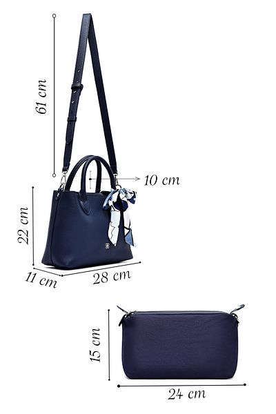 Derimod Women's Navy Blue Long Strap Shoulder Bag 25Sbd250418