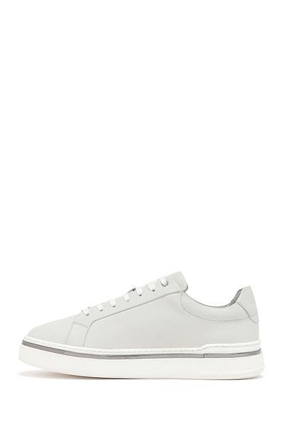 Derimod Men's White Lace-Up Leather Sneaker 25Wfd654618