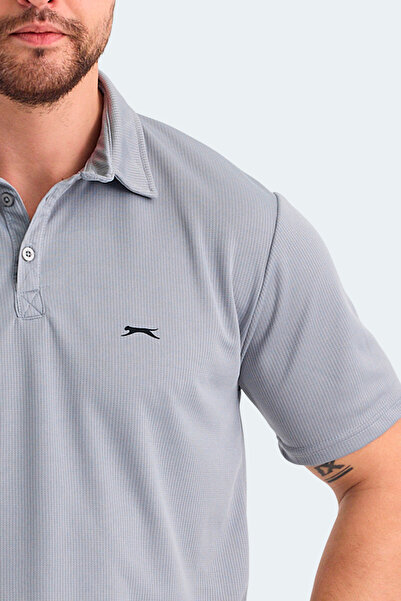 Slazenger Sloan Men's Polo Neck Gray T-Shirt