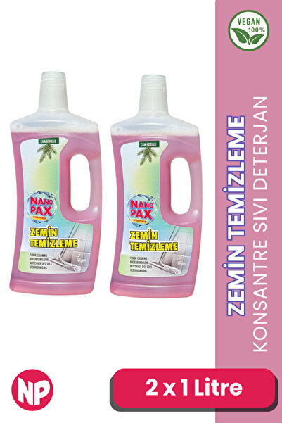 NanoPax Zemi̇n Temi̇zleme Sivi Deterjan Bahar Kokulu 2 X 1 Li̇tre