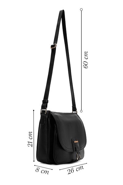 Derimod Women's Black Long Strap Crossbody Bag 25Abd200118