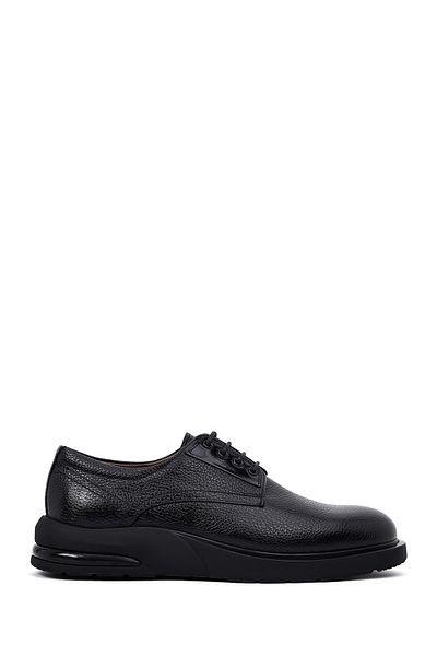 Derimod Men's Black Lace-Up Leather Casual Shoes 25Wfd6044Ft