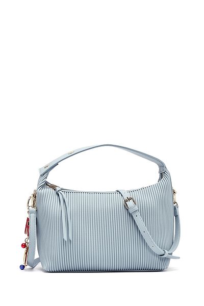 Derimod Women's Blue Long Strap Accessory Detailed Printed Shoulder Bag 25Sbd285126