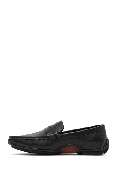 Derimod Men's Black Leather Genuine Leather Casual Penny Loafer Shoes Casual Daily Shoes 25Sfd642018
