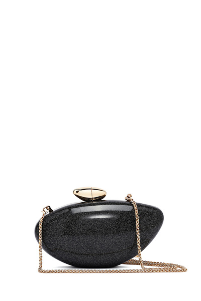 Derimod حقيبة نسائية سوداء طويلة بسلسلة صغيرة للسهرة 25SBD2736PV